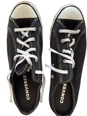 Converse Black and White Canvas Slip-On Mule Sneakers